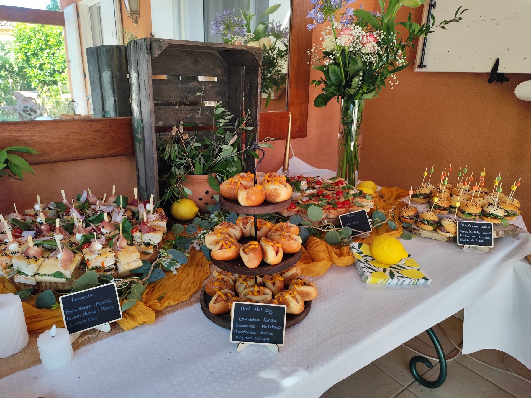 Buffet Pizz’Burger pour un événement